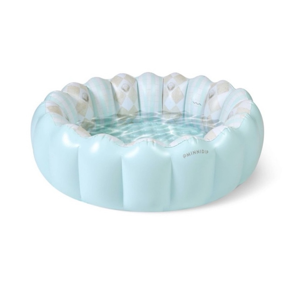 MINNIDIP Tufted Minni-Minni Coastal Travertine 35 gal Luxe Inflatable Pool NIB